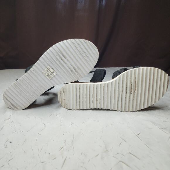 Skechers Womens Desert Kiss Wedge Sandals Size 7 Black Summer Comfort Y2K - Picture 5 of 6